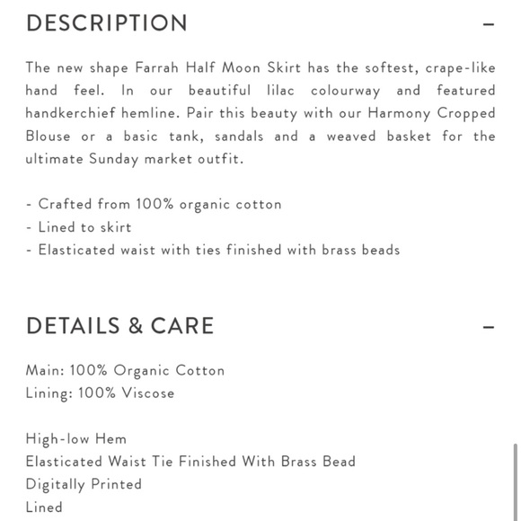 NWT SPELL FARRAH MAXI SKIRT, Size Medium, stretchy waste - Picture 7 of 7